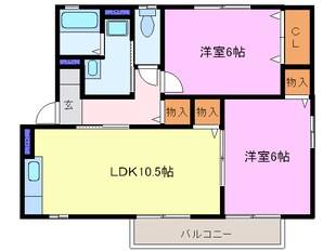 清洲駅 徒歩20分 2階の物件間取画像